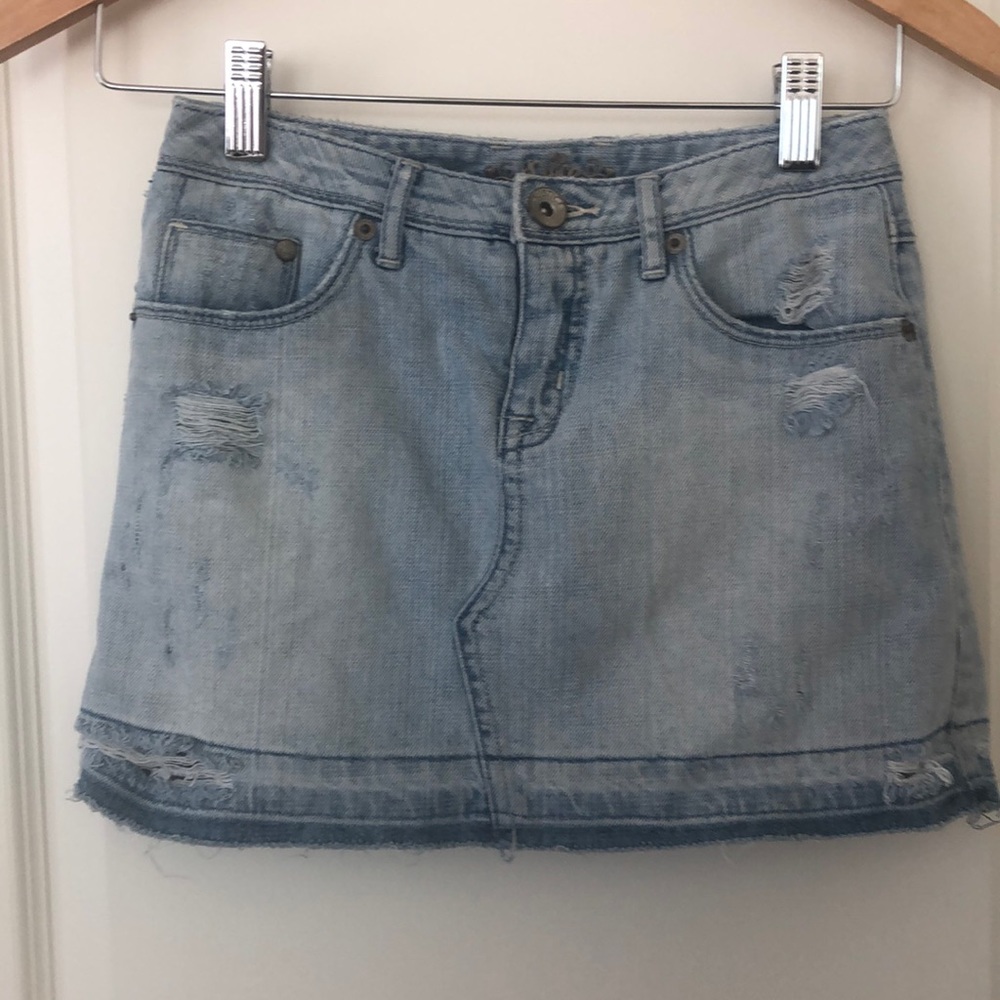 Justice “distressed” look mini skirt sz 10